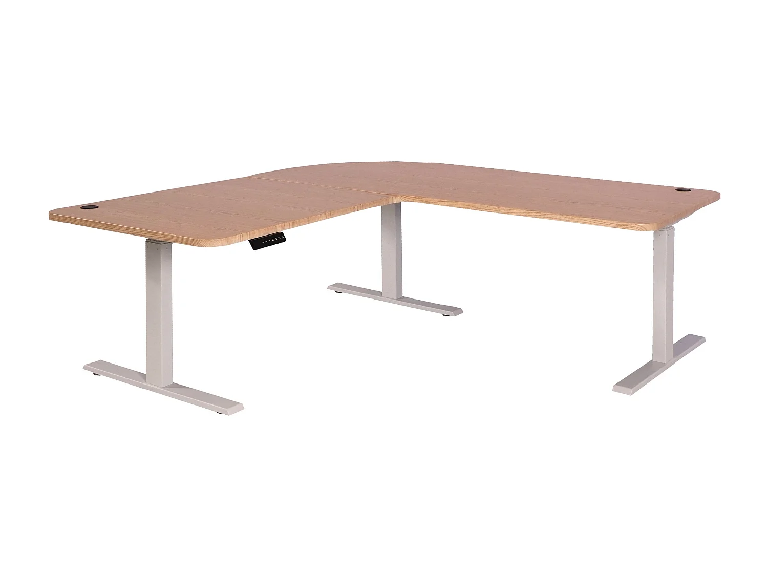 Eck-Schreibtisch MCW-D40, Hellbraun, weiß