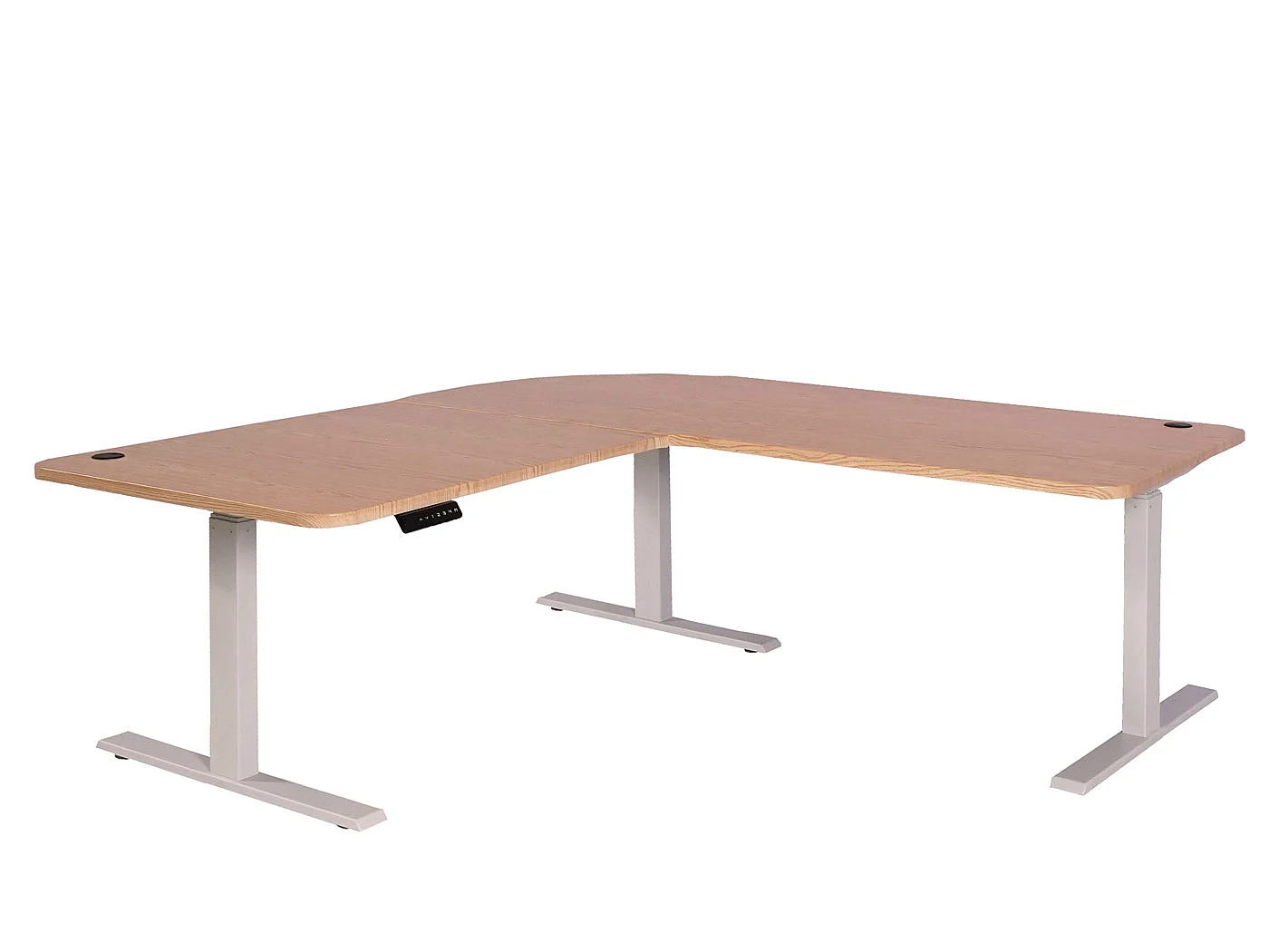 Eck-Schreibtisch MCW-D40, Hellbraun, weiß