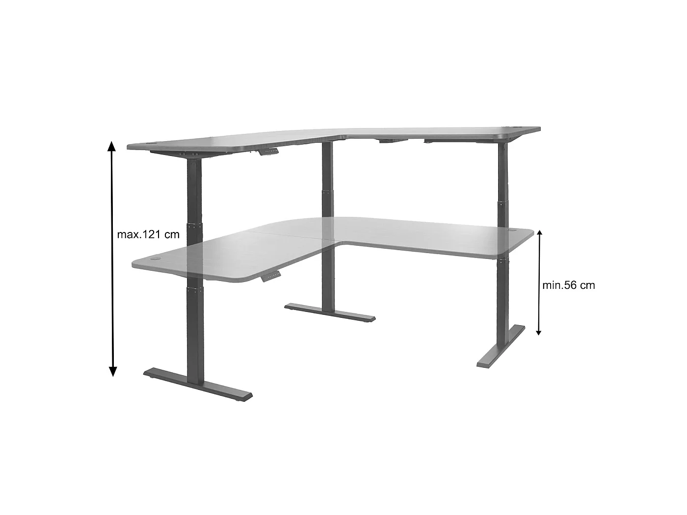 Eck-Schreibtisch MCW-D40, Hellbraun, weiß