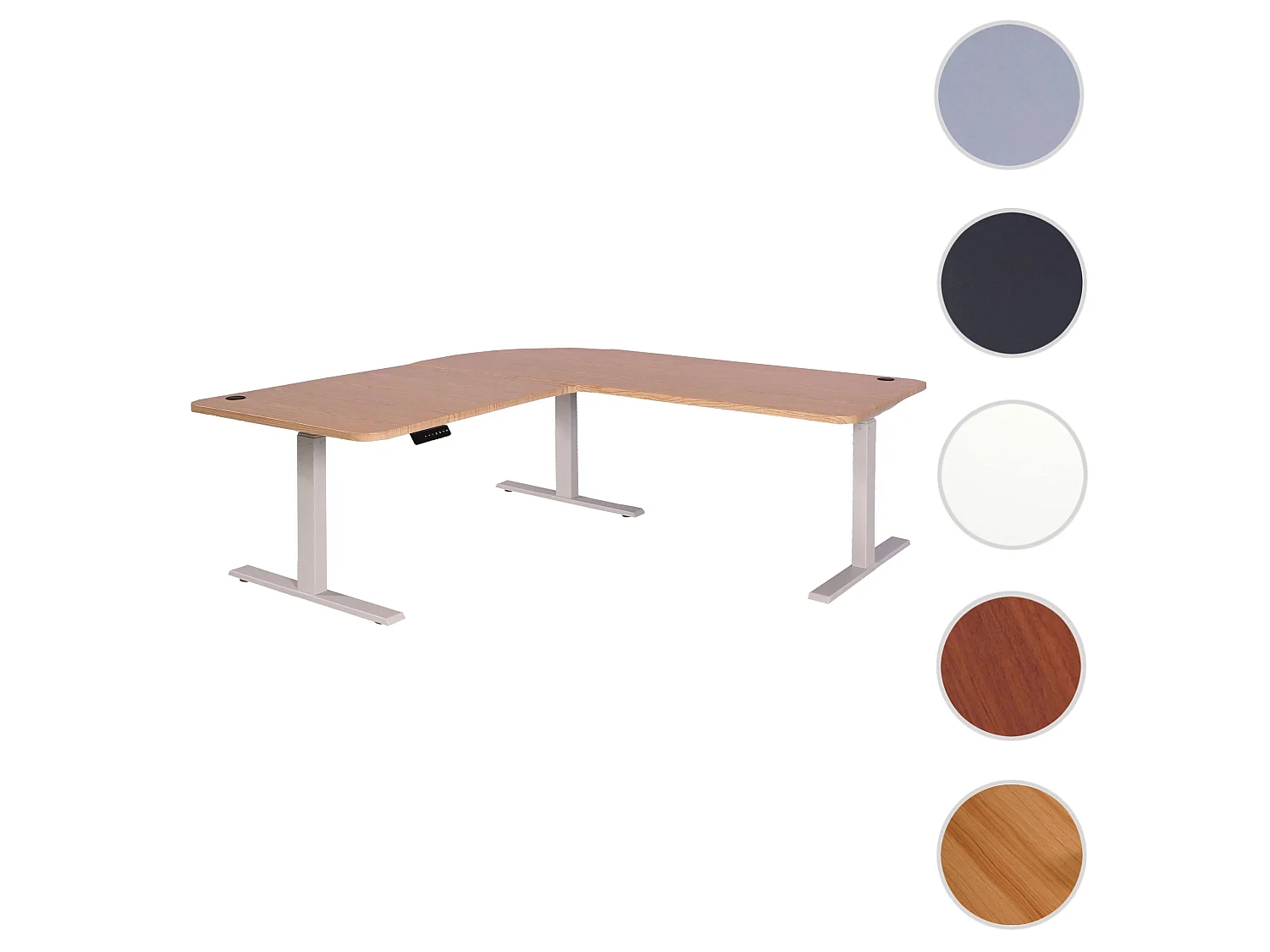 Eck-Schreibtisch MCW-D40, Hellbraun, weiß