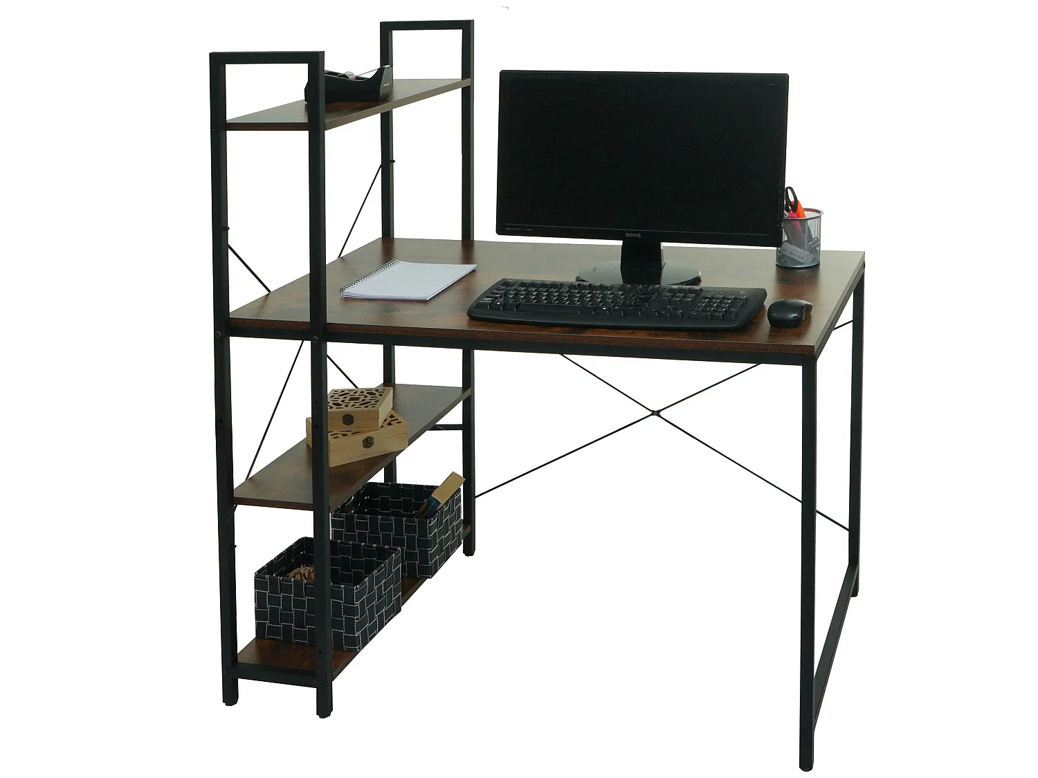 Bureau met legplank MCW-K81,  bruin