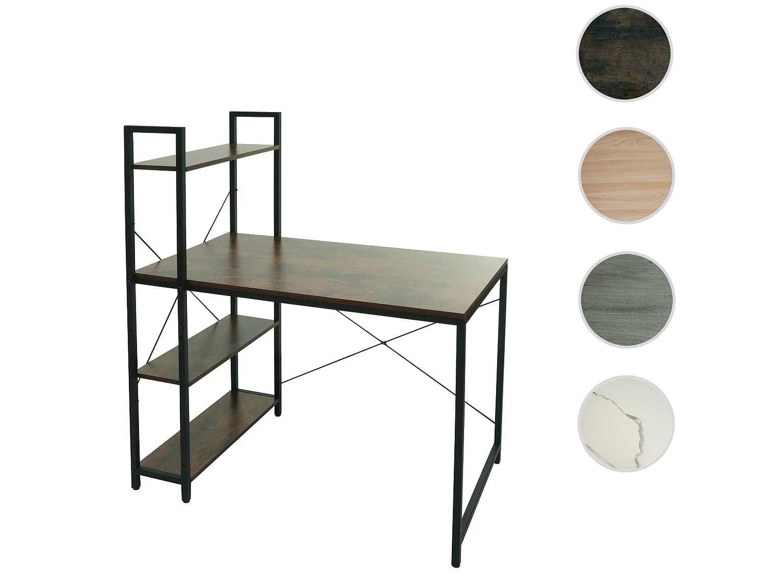 Bureau met legplank MCW-K81,  bruin