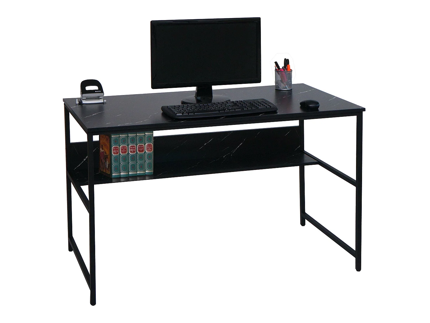 Bureau MCW-K80,  aspect marbre noir