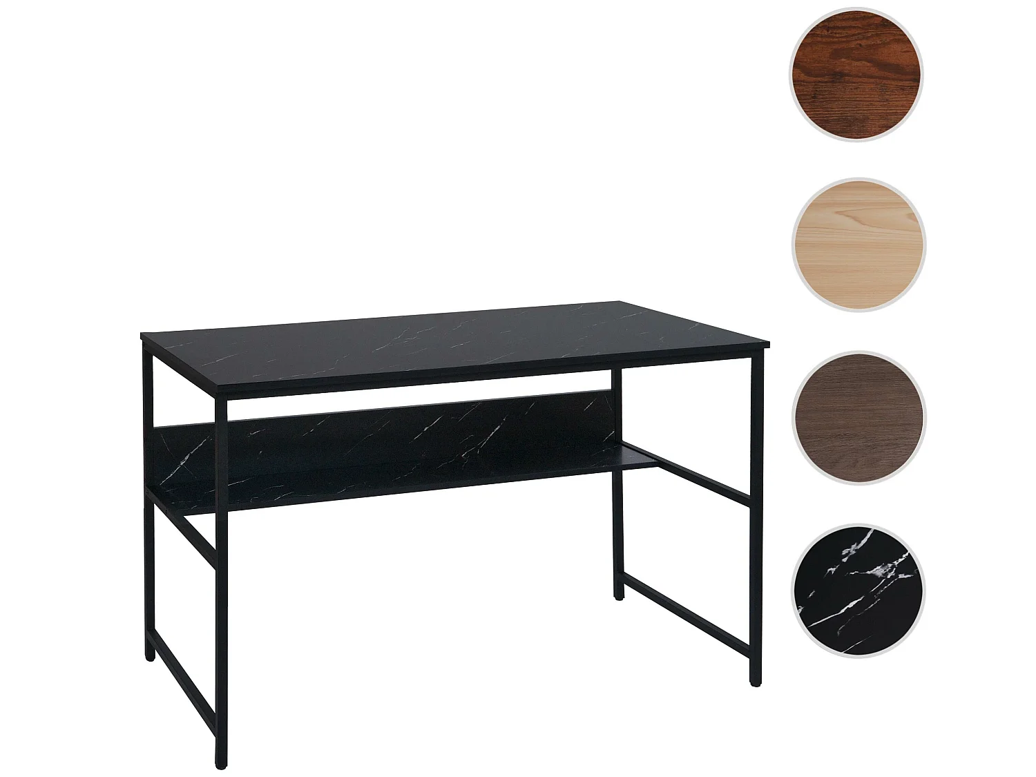 Bureau MCW-K80,  marmer look zwart