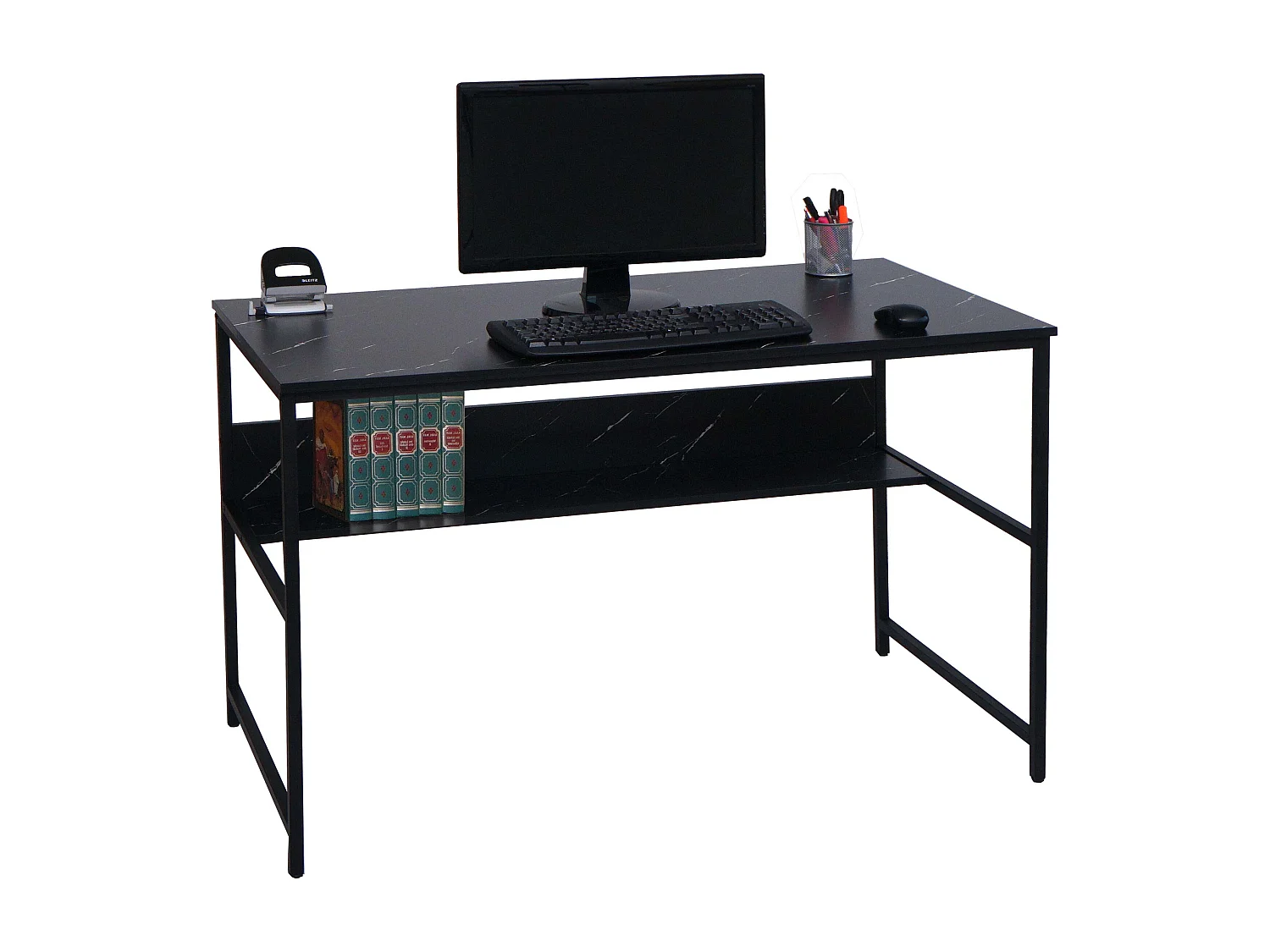 Bureau MCW-K80,  aspect marbre noir