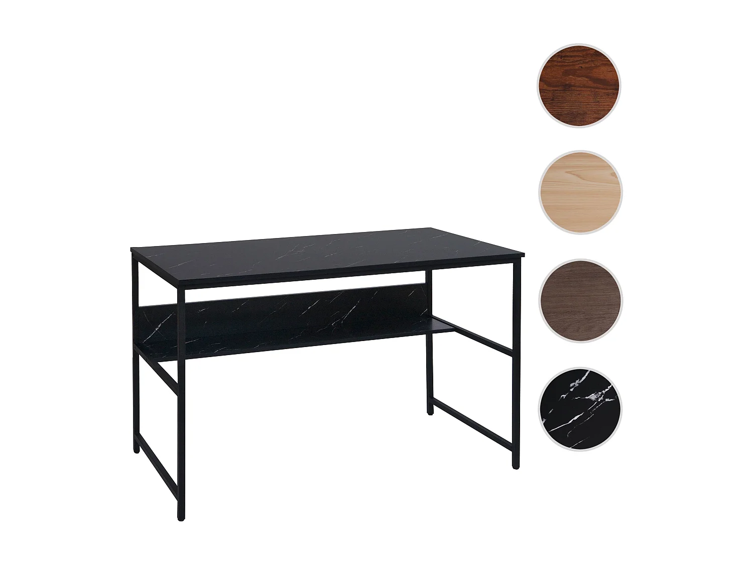 Bureau MCW-K80,  aspect marbre noir