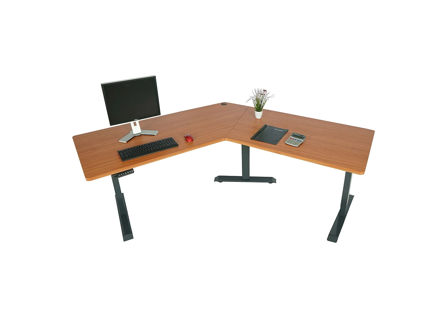 Schreibtisch MCW-D40, Natur, anthrazit-grau