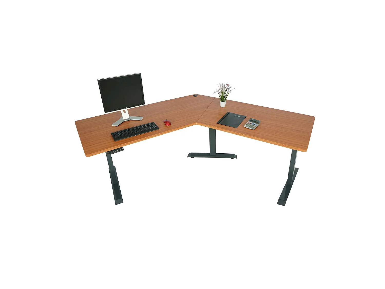 Schreibtisch MCW-D40, Natur, anthrazit-grau