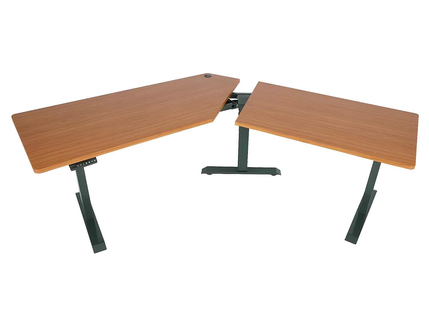 Schreibtisch MCW-D40, Natur, anthrazit-grau