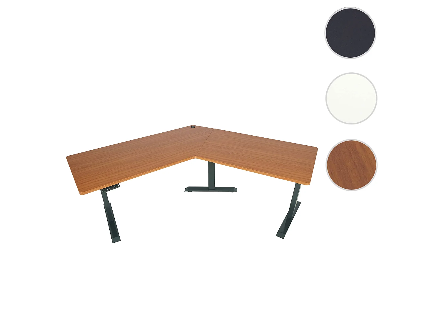 Schreibtisch MCW-D40, Natur, anthrazit-grau