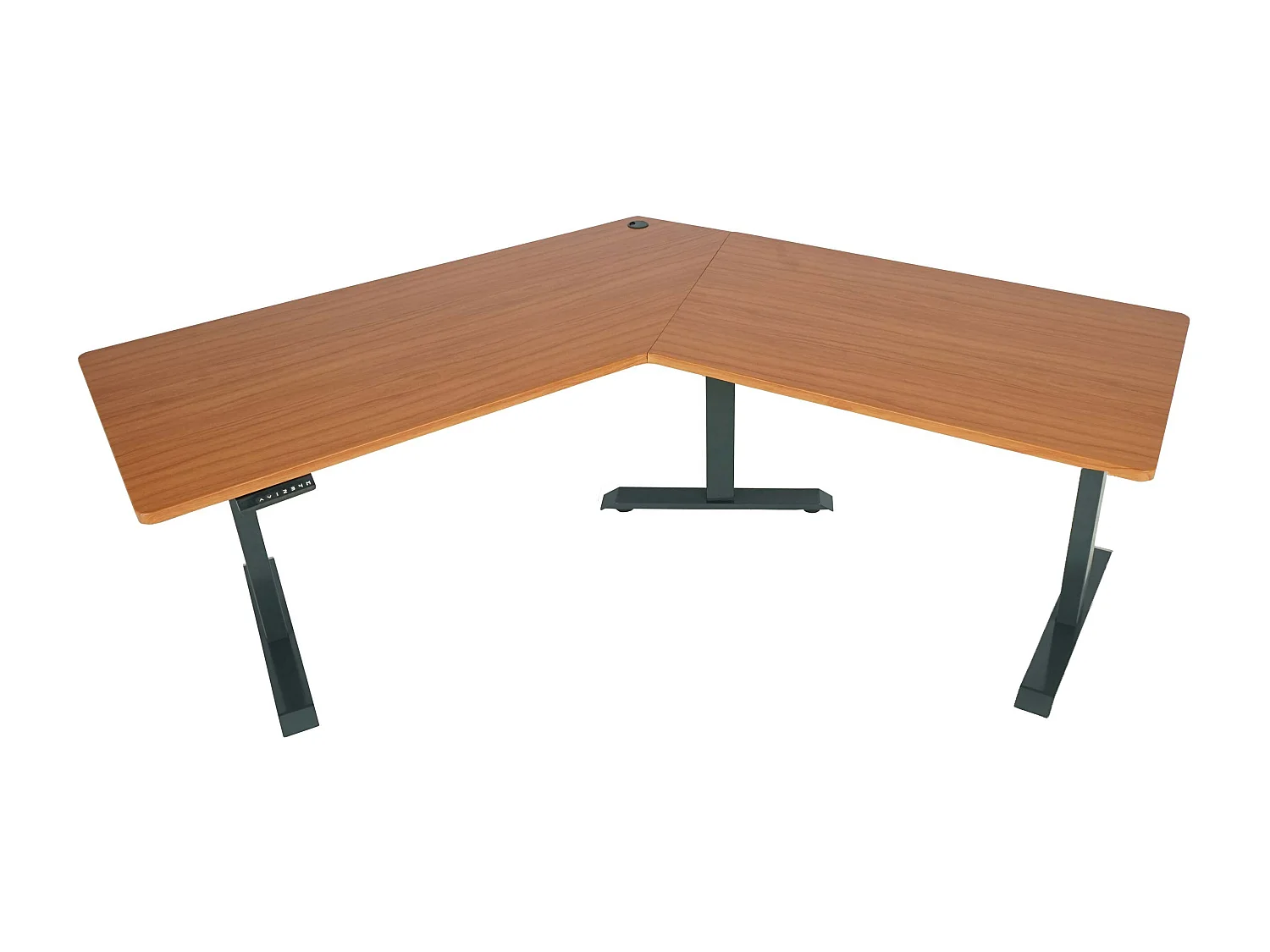 Schreibtisch MCW-D40, Natur, anthrazit-grau