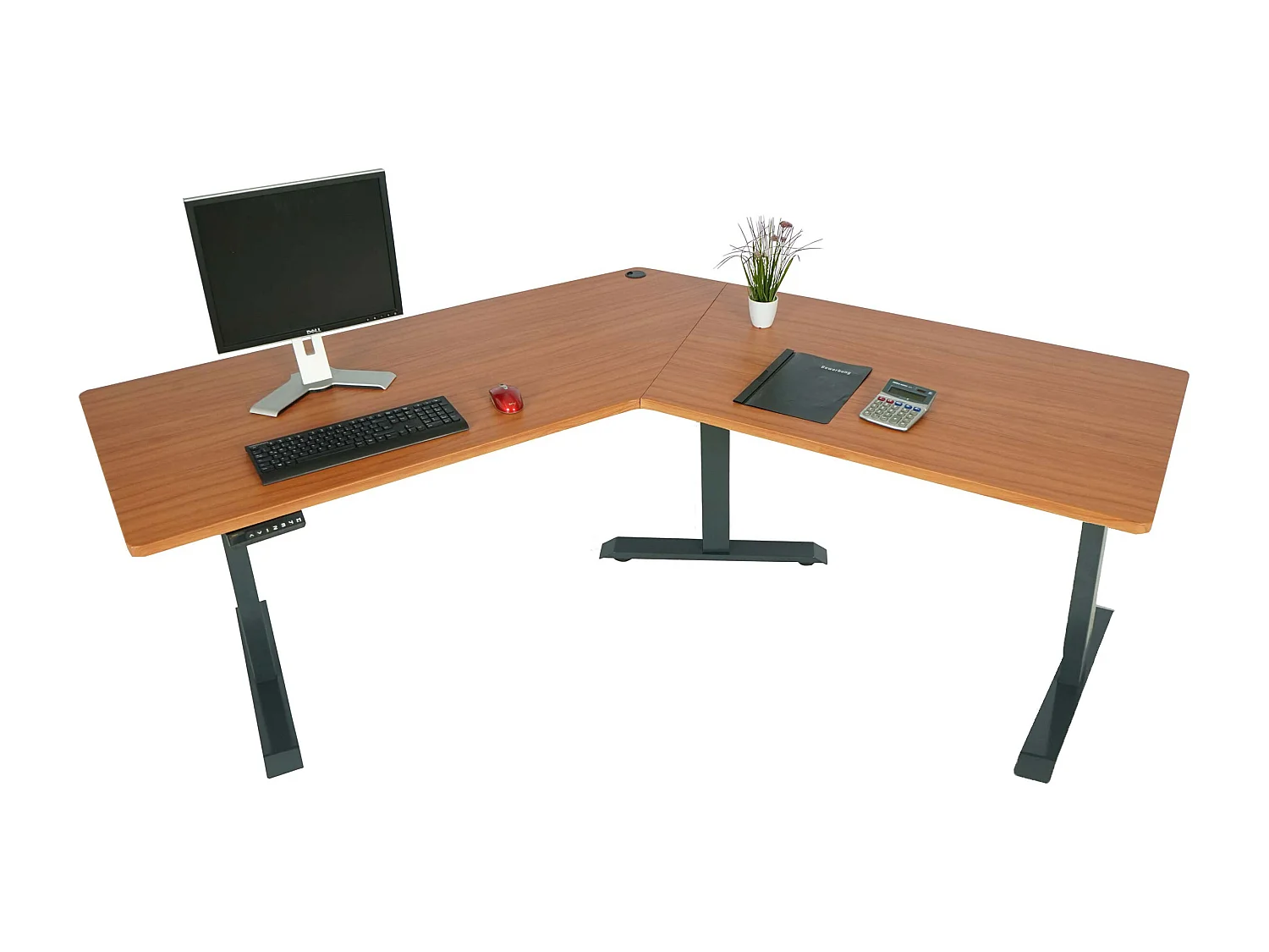 Schreibtisch MCW-D40, Natur, anthrazit-grau