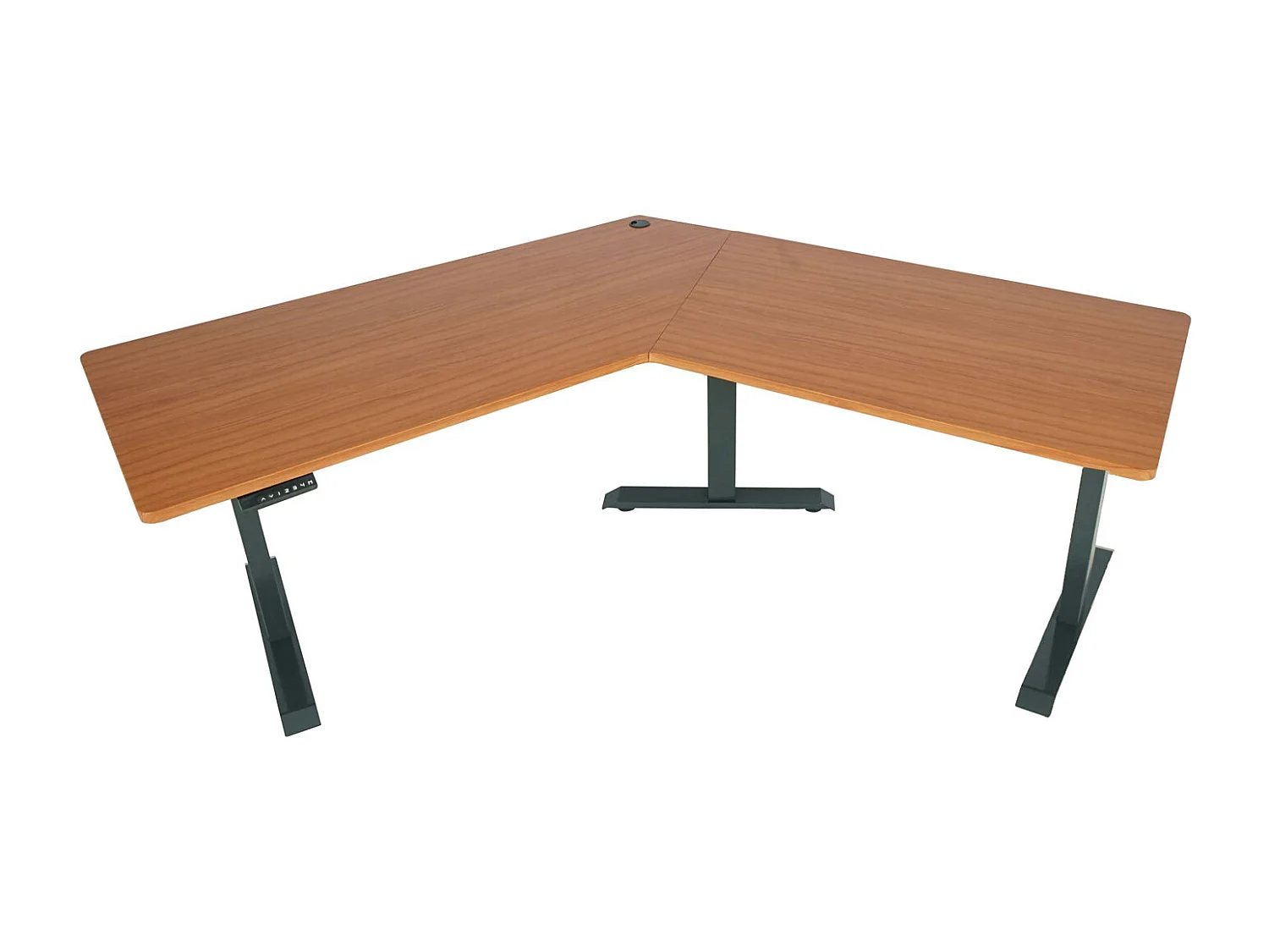 Schreibtisch MCW-D40, Natur, anthrazit-grau