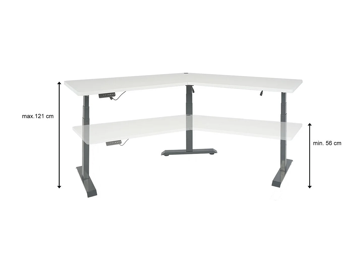 Schreibtisch MCW-D40, Natur, anthrazit-grau