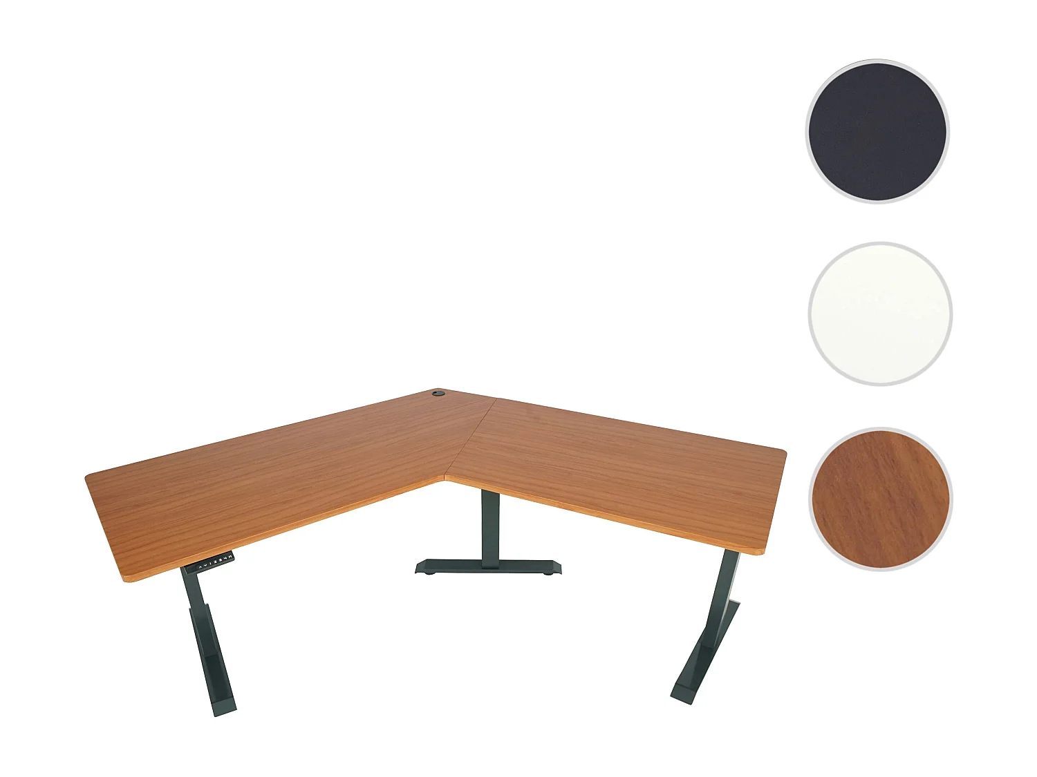 Schreibtisch MCW-D40, Natur, anthrazit-grau