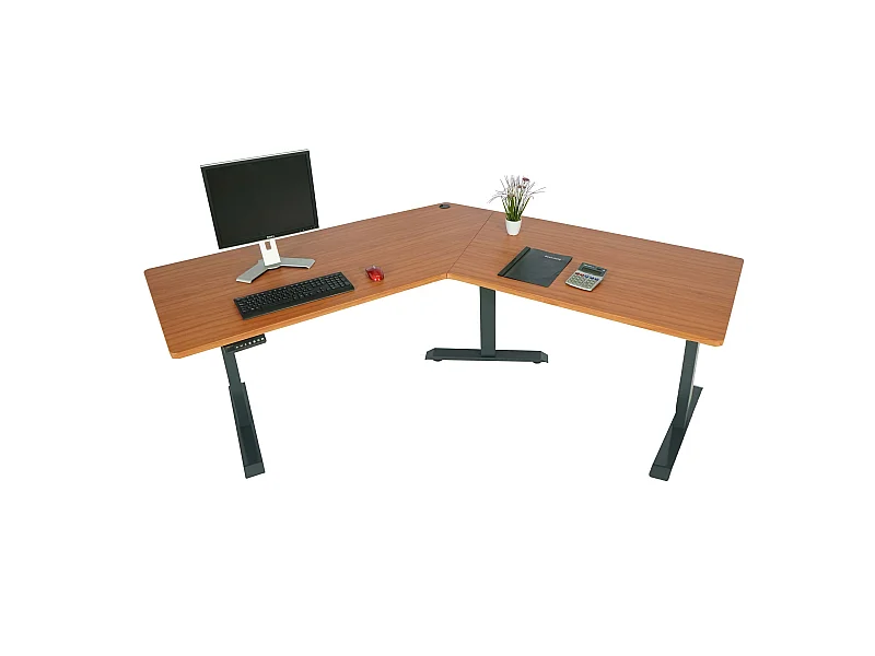 Schreibtisch MCW-D40, Natur, anthrazit-grau