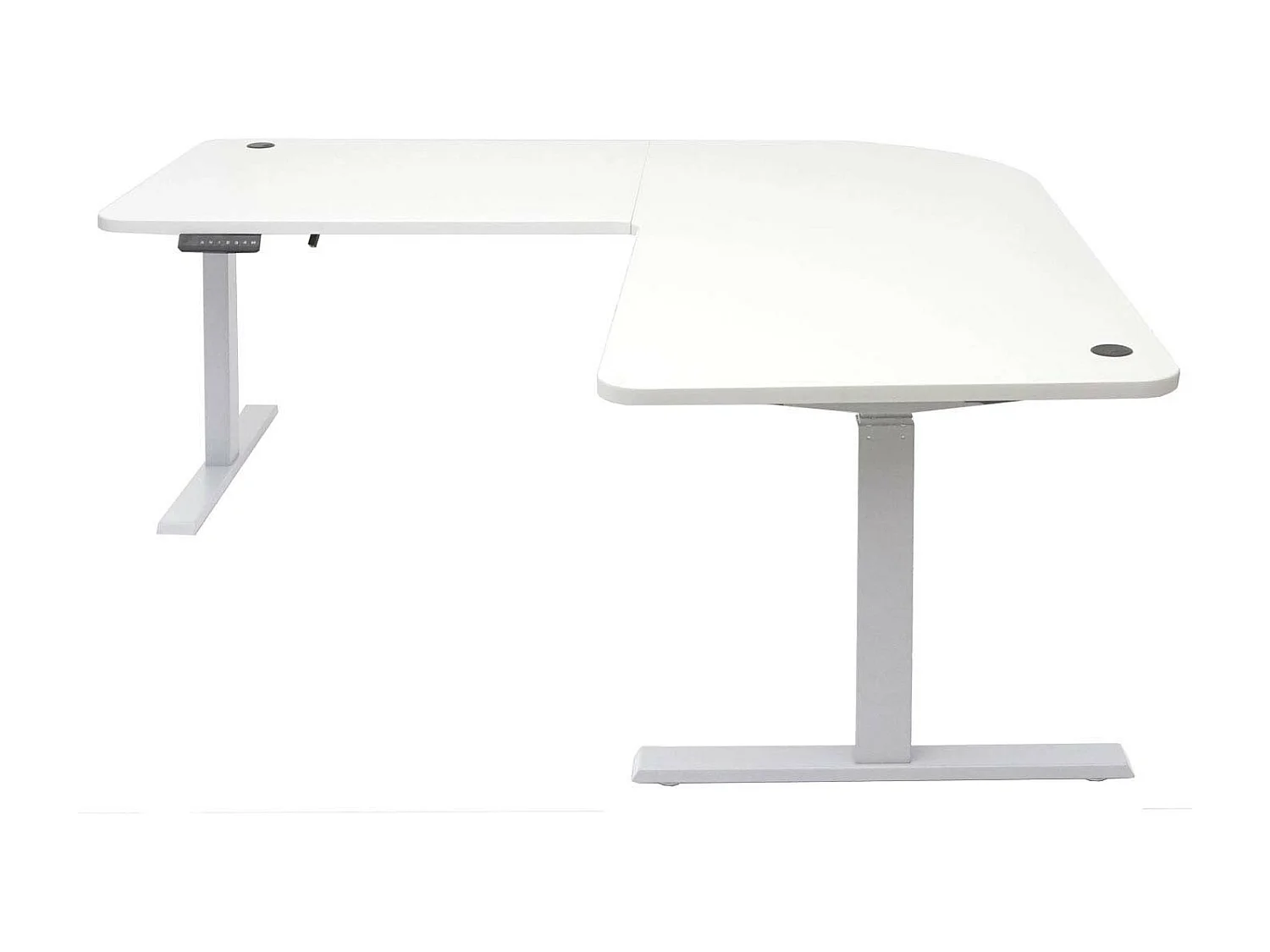 Eck-Schreibtisch MCW-D40, Weiß, grau