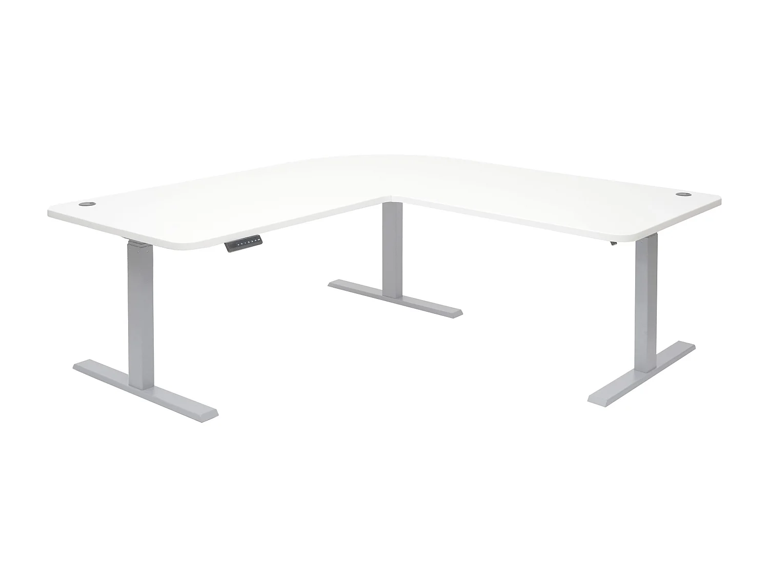 Eck-Schreibtisch MCW-D40, Weiß, grau