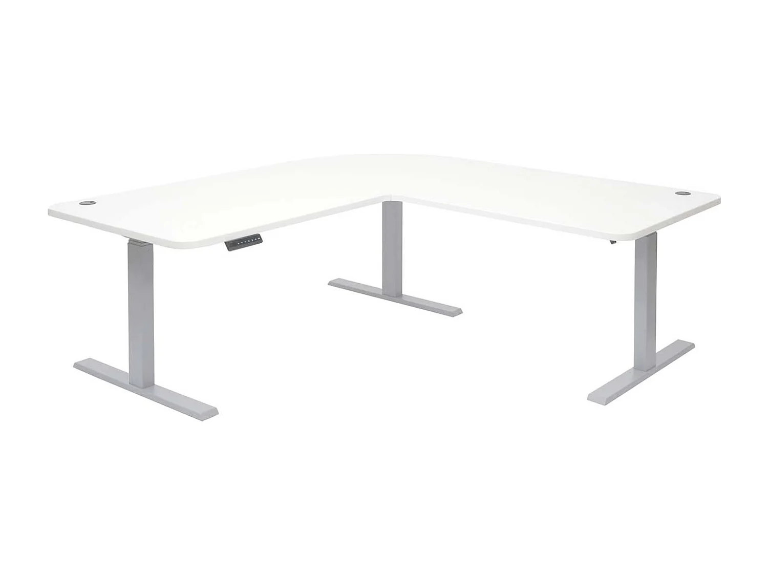 Eck-Schreibtisch MCW-D40, Weiß, grau