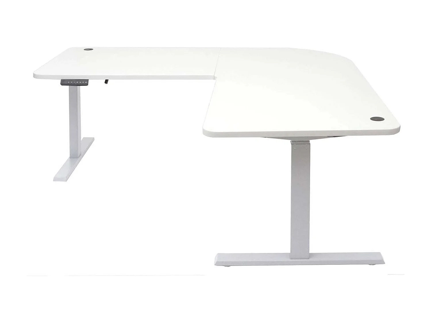 Eck-Schreibtisch MCW-D40, Weiß, grau