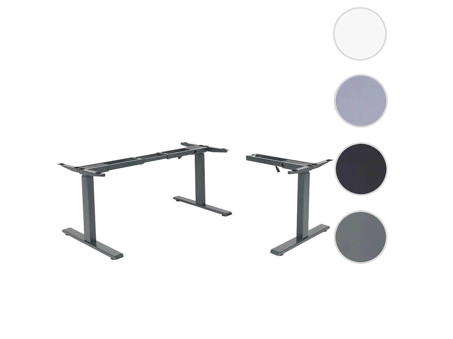 Gestell MCW-D40 für Eck-Schreibtisch, Anthrazit-grau
