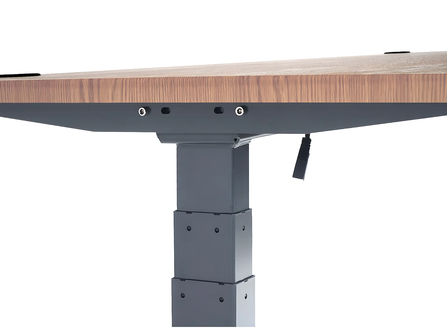 Schreibtisch MCW-D40, Braun Struktur, anthrazit-grau