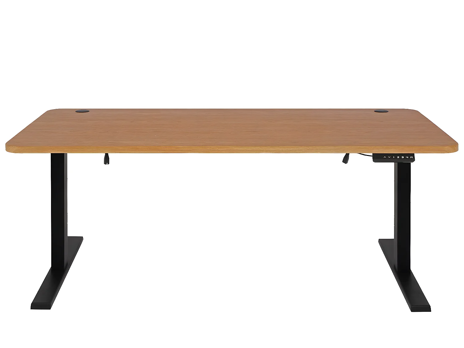 Schreibtisch MCW-D40, Braun Struktur, schwarz