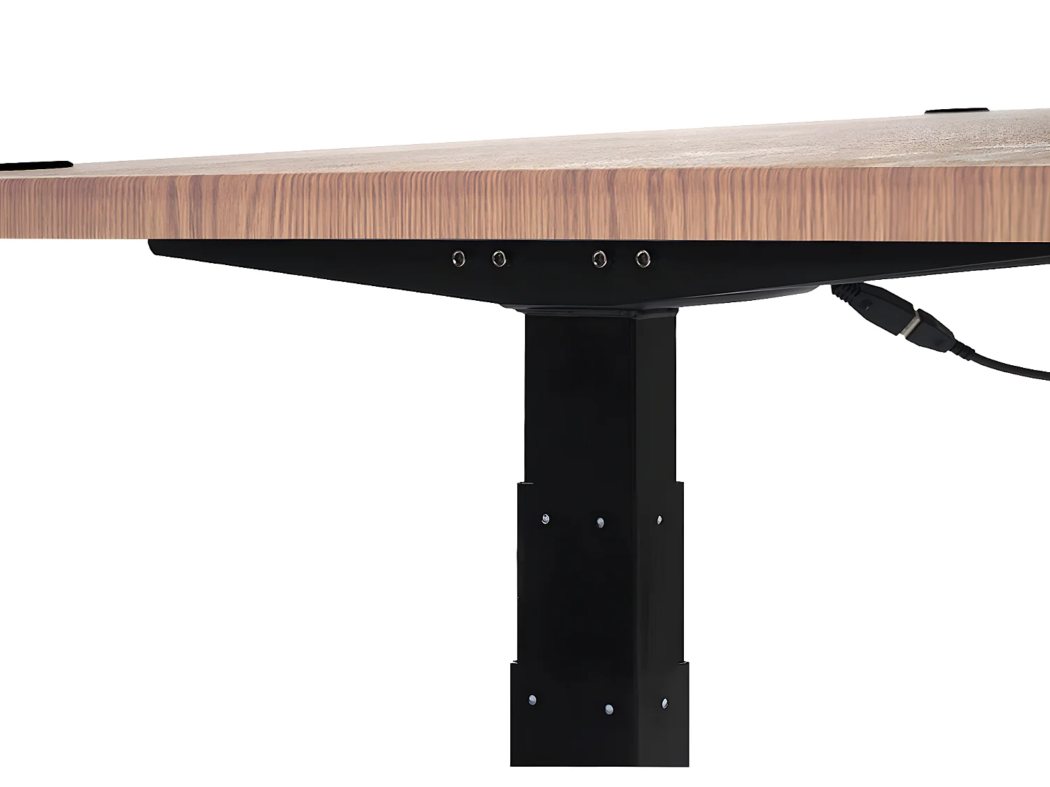 Schreibtisch MCW-D40, Braun Struktur, schwarz