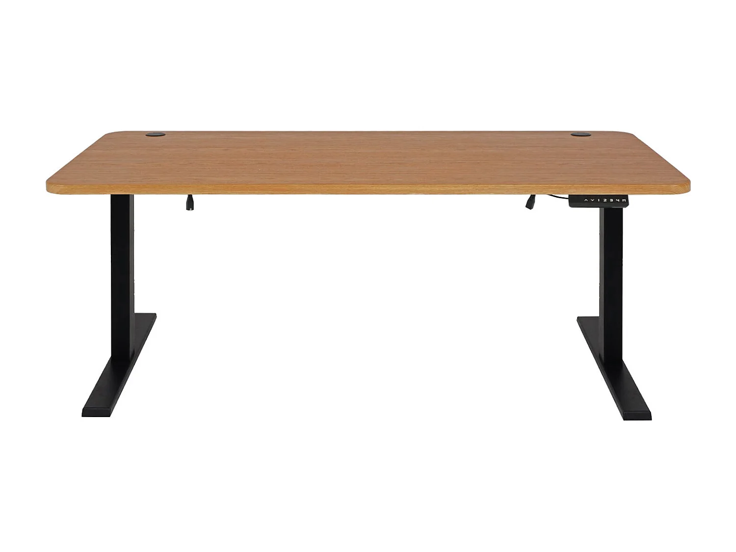 Schreibtisch MCW-D40, Braun Struktur, schwarz