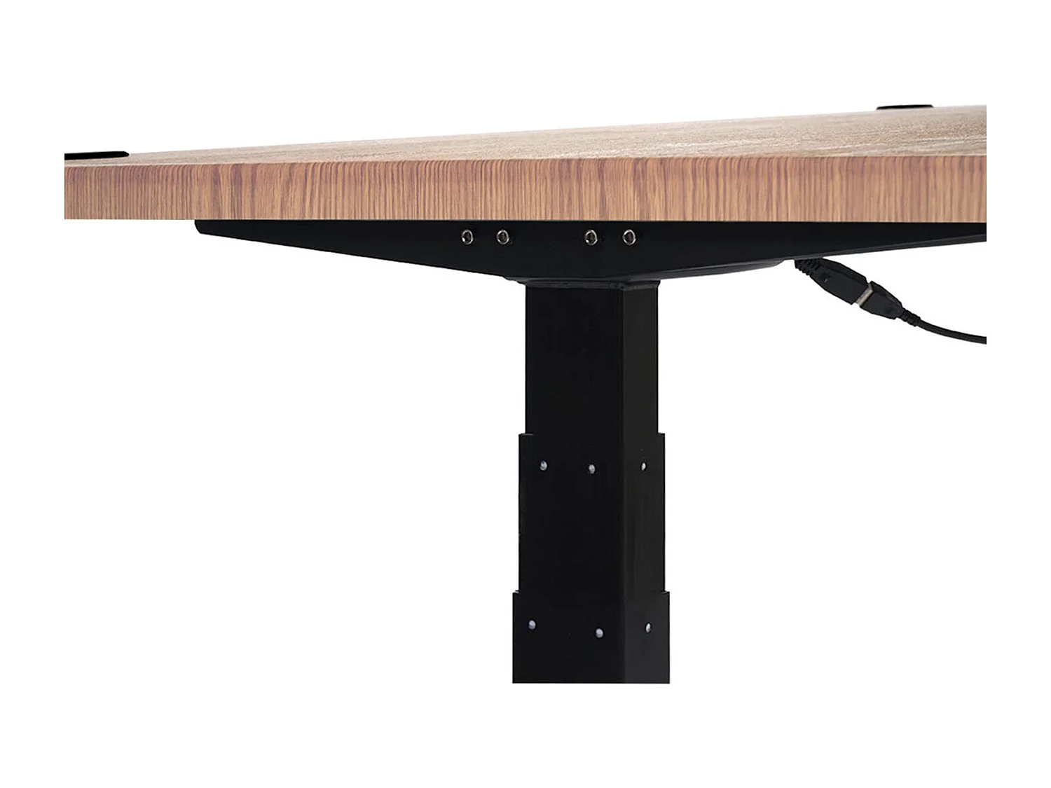 Schreibtisch MCW-D40, Braun Struktur, schwarz