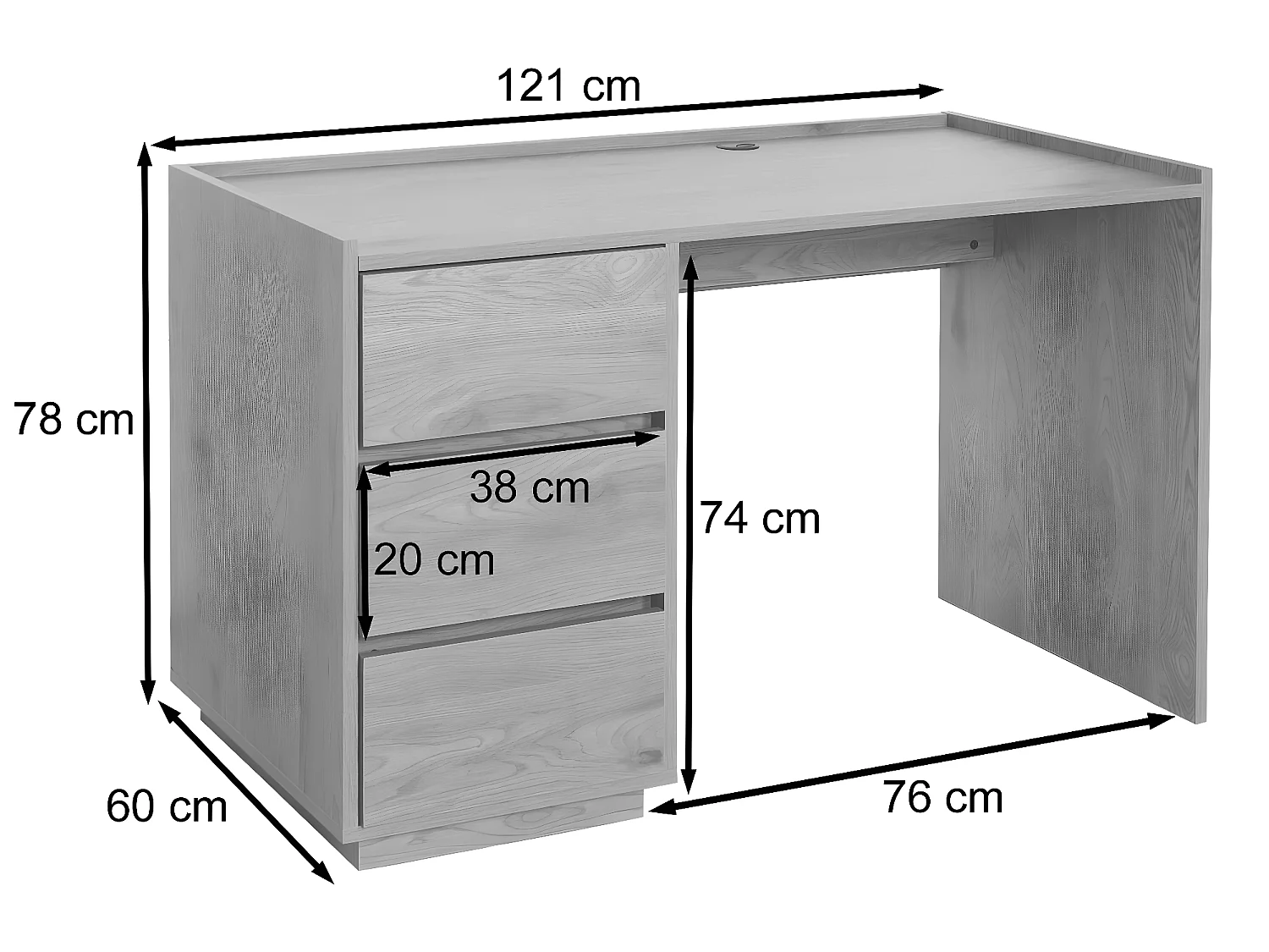 Bureau MCW-J78,  walnoot look