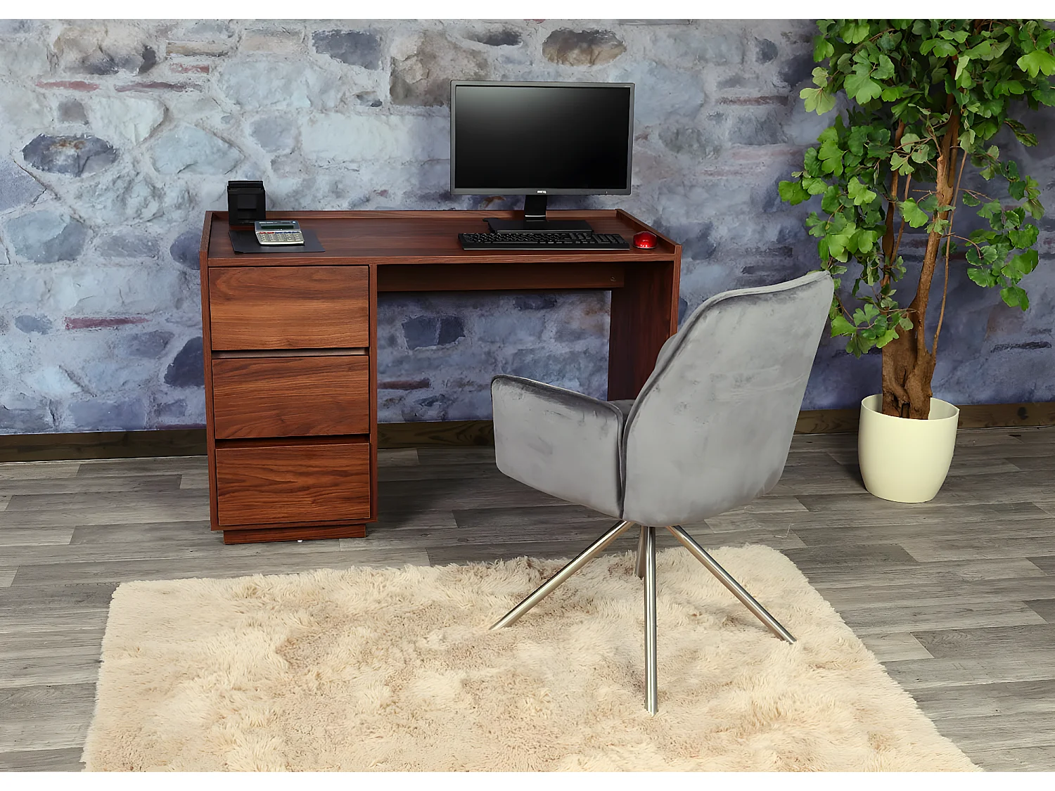 Biurko MCW-J78,  orzechowy wygląd