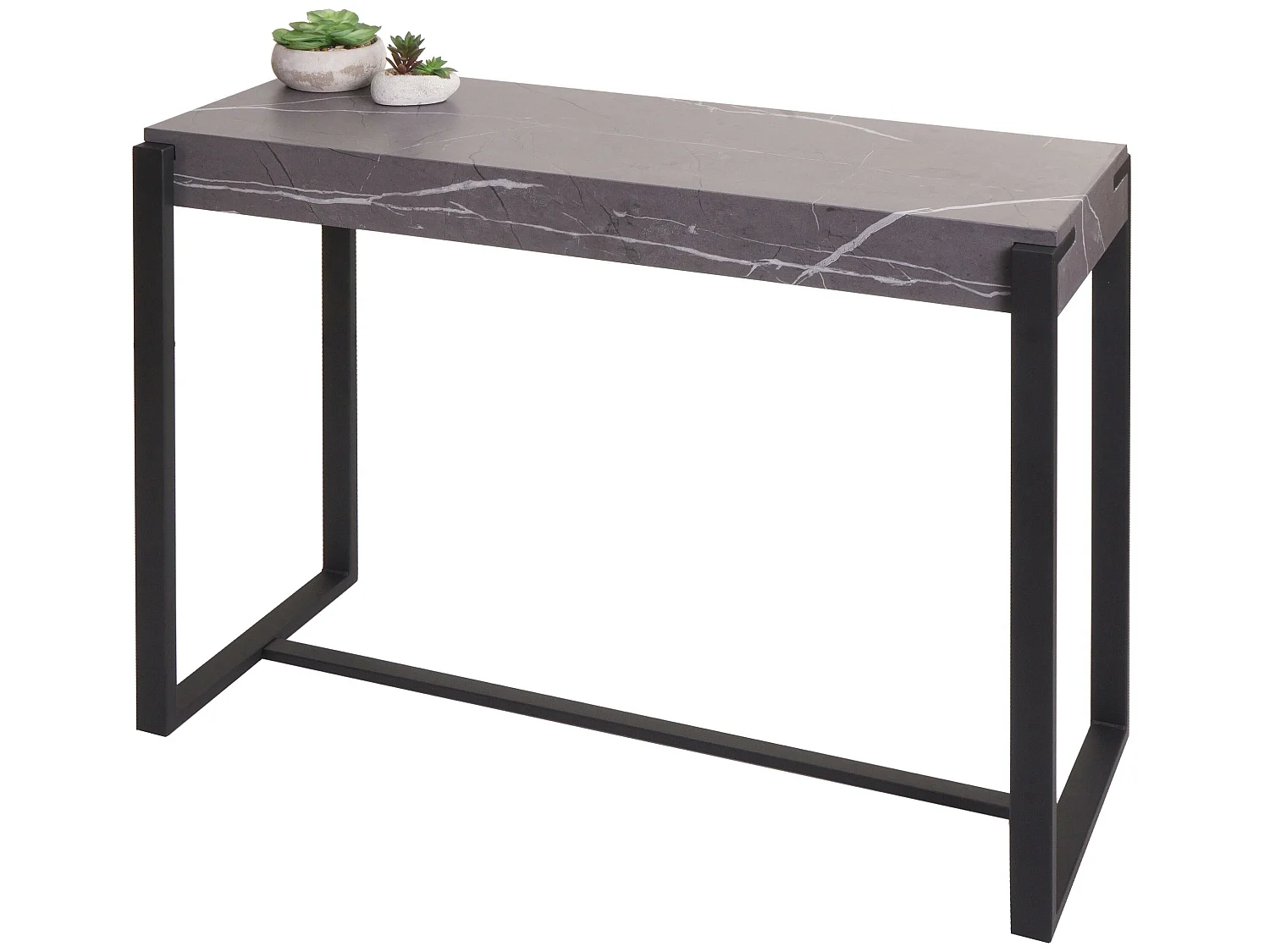 Nachtkastje MCW-L53,  marmer look grijs