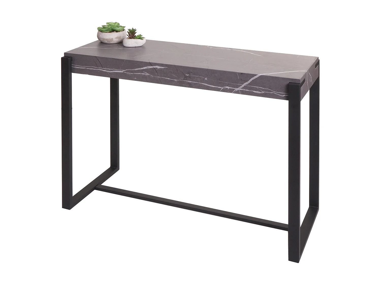 Console tafel MCW-L53,  marmer look grijs