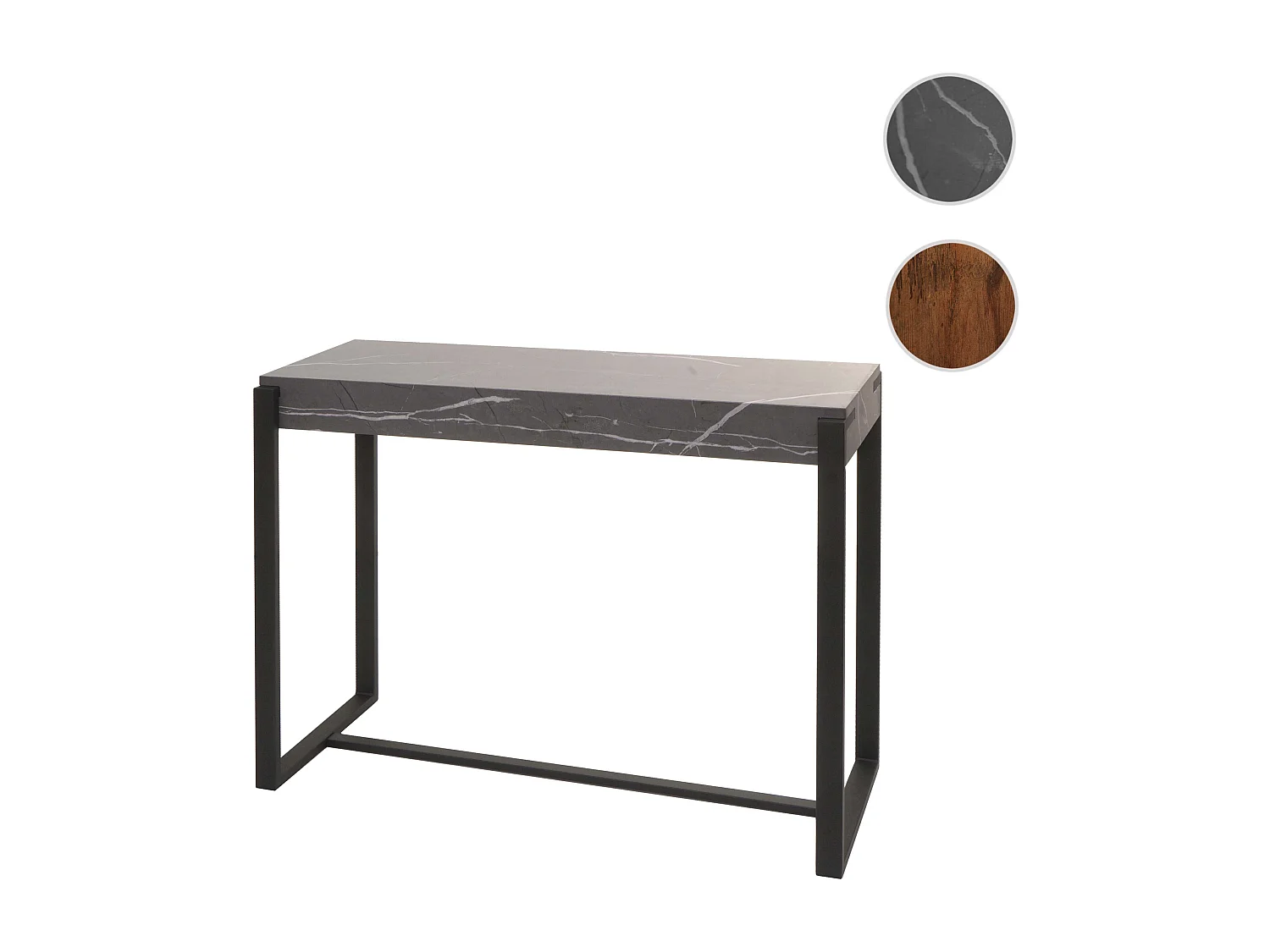 Console tafel MCW-L53,  marmer look grijs