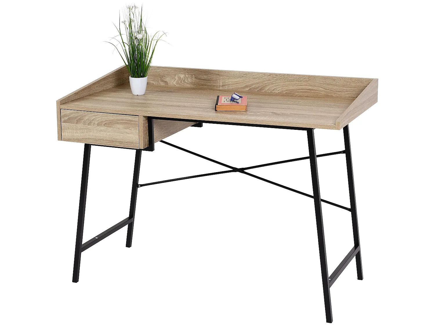 Stolik konsolowy MCW-J97 o strukturze 3D,  Wygląd dębu