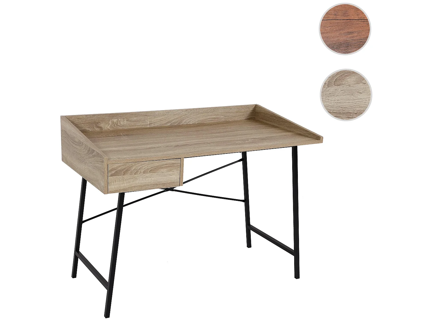 Stolik konsolowy MCW-J97 o strukturze 3D,  Wygląd dębu