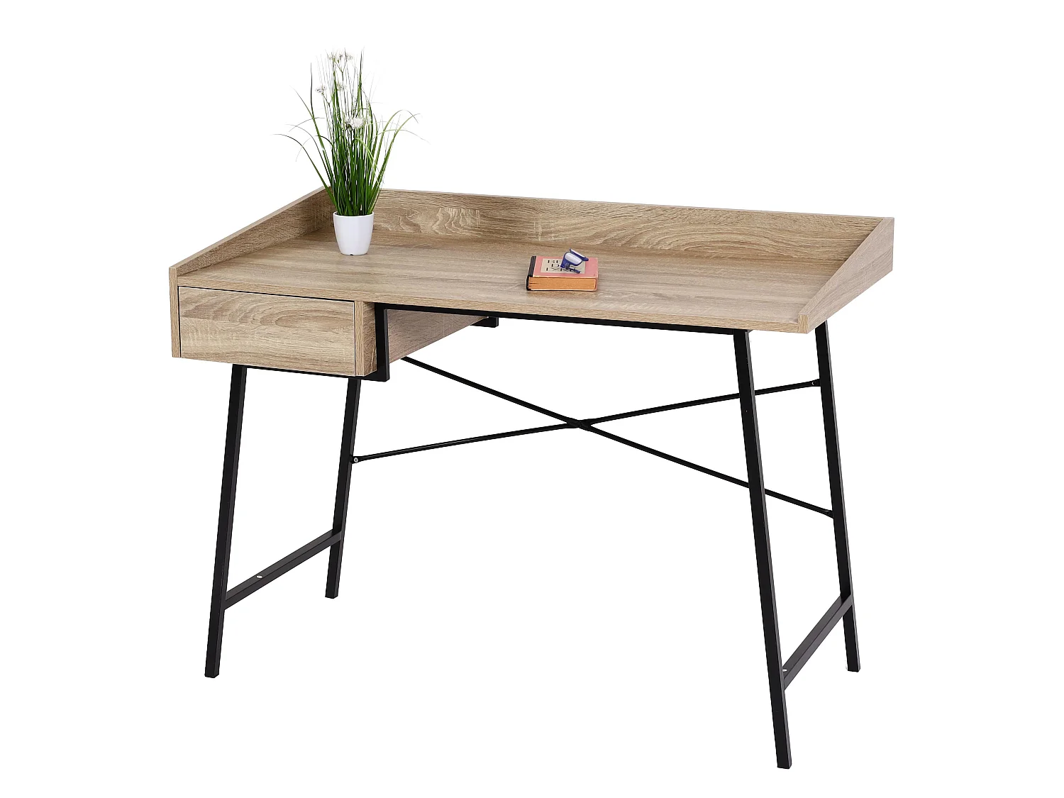 Stolik konsolowy MCW-J97 o strukturze 3D,  Wygląd dębu