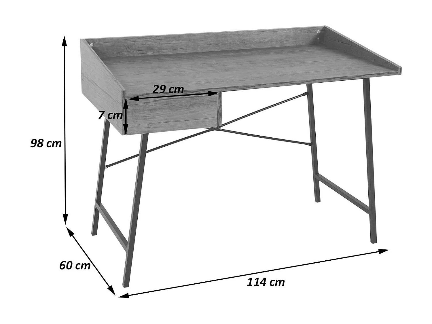 Stolik konsolowy MCW-J97 o strukturze 3D,  brązowy