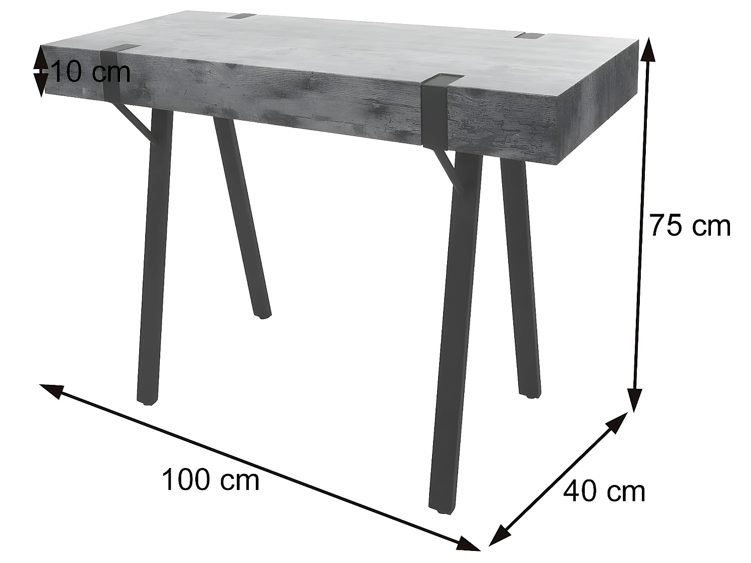 Stolik konsolowy MCW-L54,  marmurowy szary