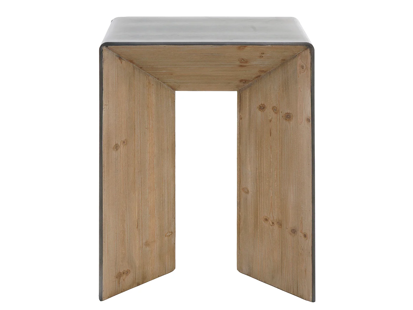 Consolle tavolino ingresso salotto soggiorno design industriale MCW-L76 80x60x40cm legno di abete naturale e nero