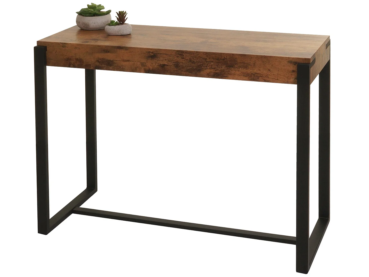 Table console MCW-L53,  chêne sauvage foncé