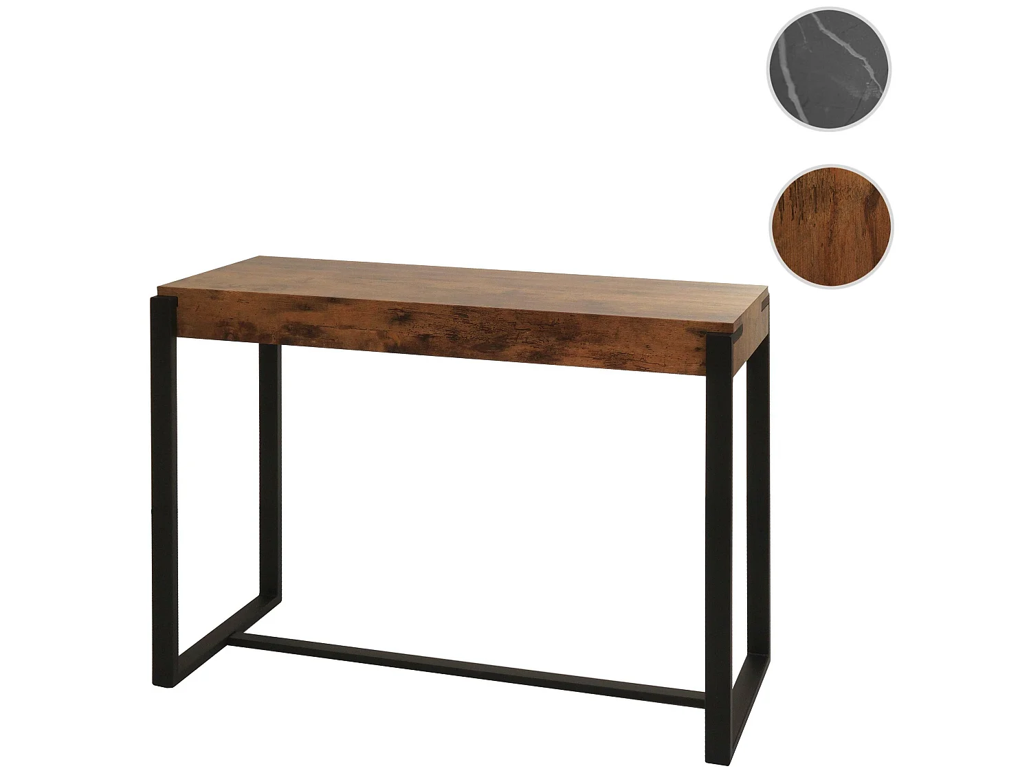 Table console MCW-L53,  chêne sauvage foncé