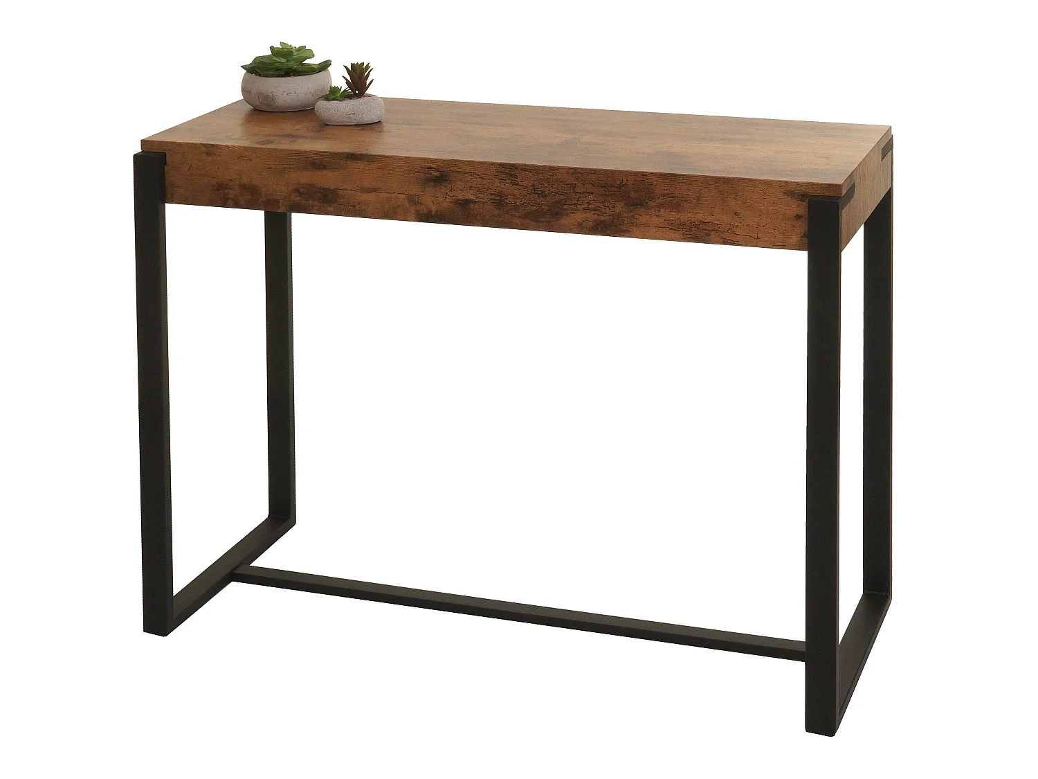 Table console MCW-L53,  chêne sauvage foncé