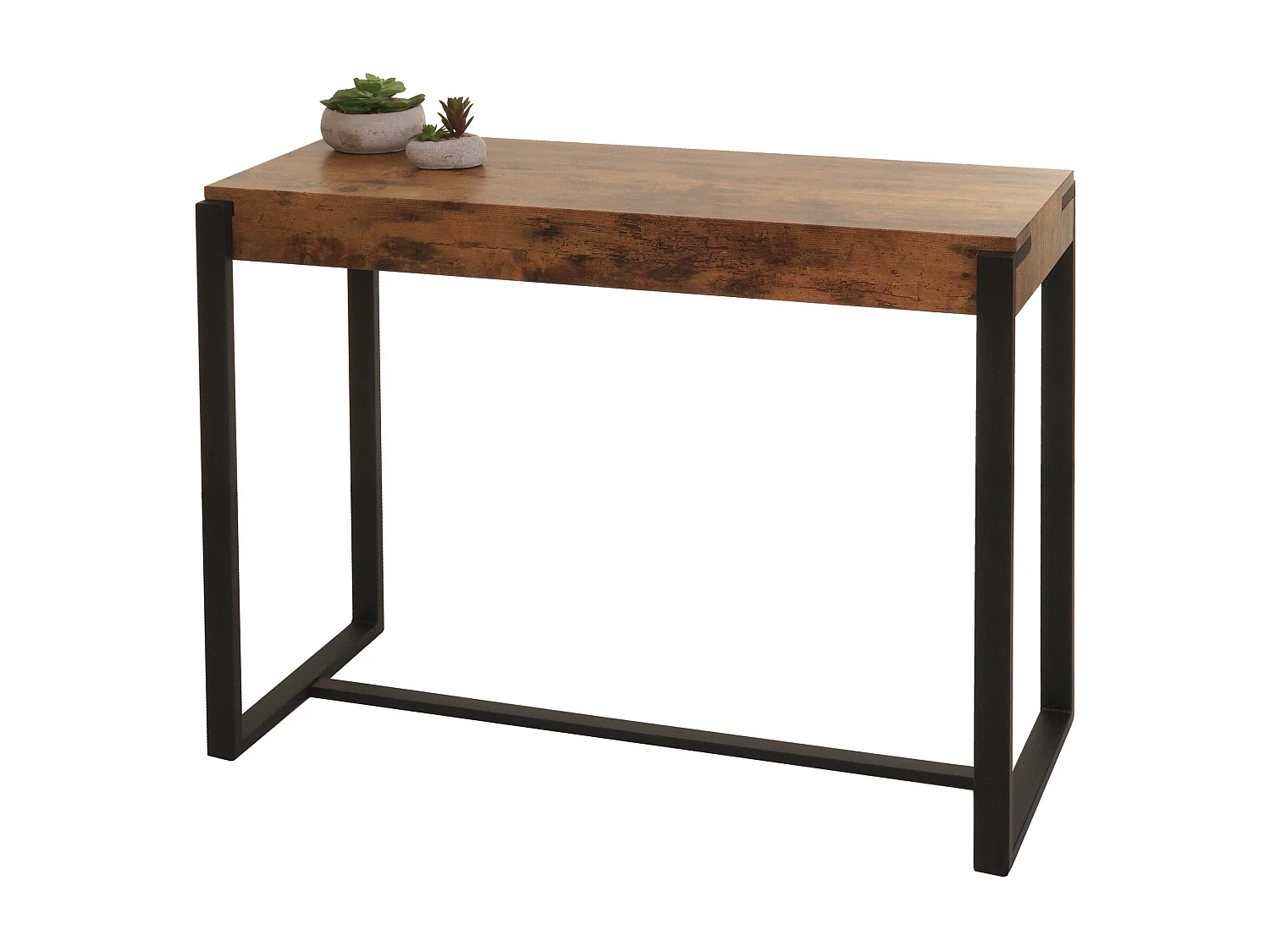 Table console MCW-L53,  chêne sauvage foncé