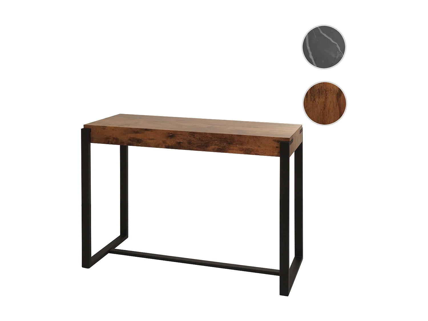 Table console MCW-L53,  chêne sauvage foncé