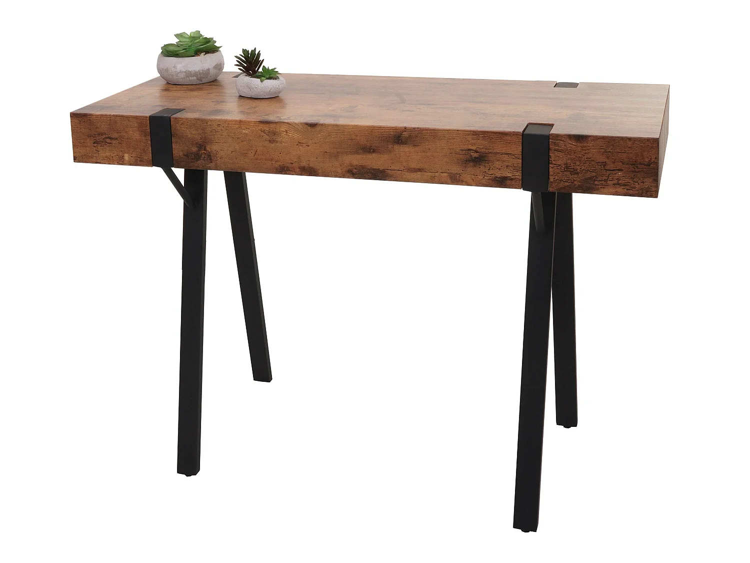 Table console MCW-L54,  chêne sauvage foncé