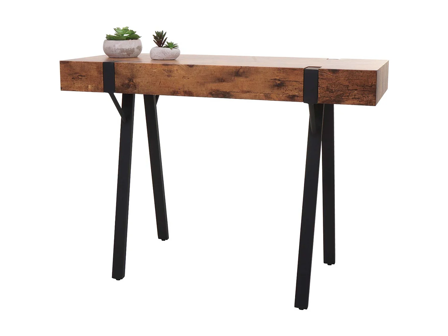 Stolik konsolowy MCW-L54,  ciemny dziki dąb