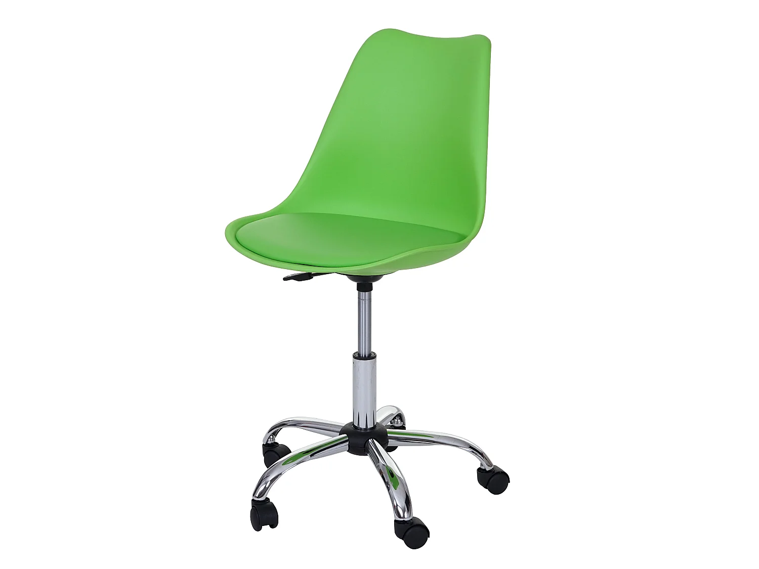 Chaise pivotante MCW-B15,  similicuir, vert