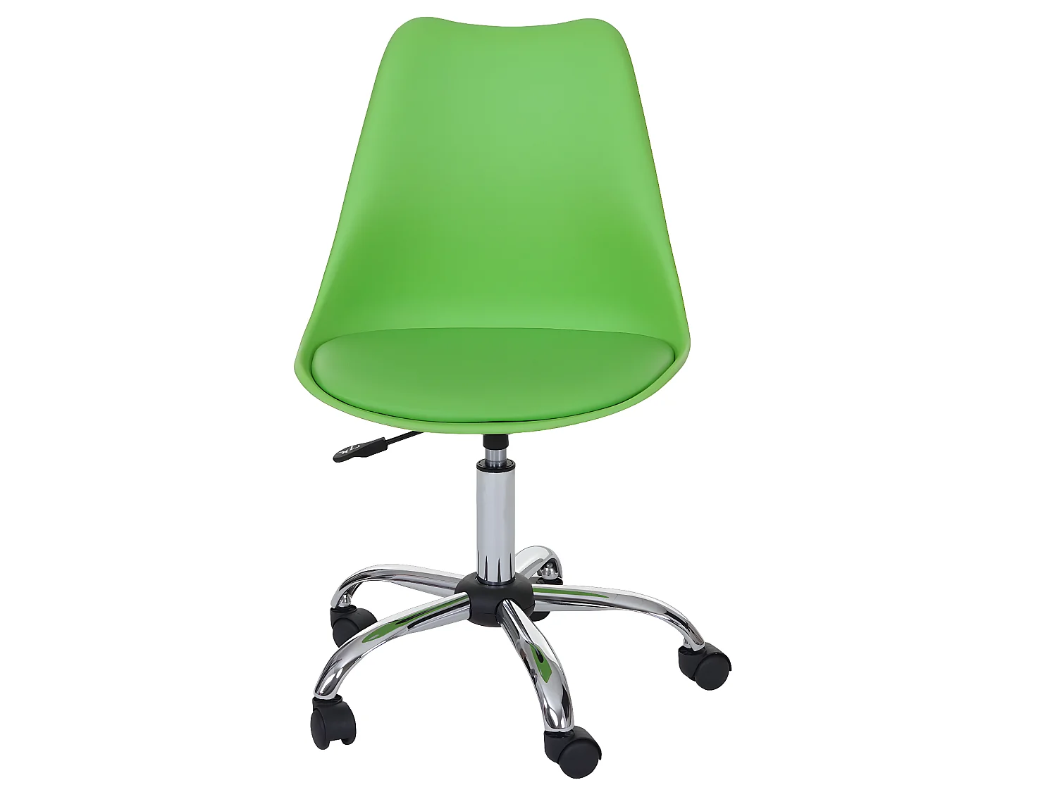 Chaise pivotante MCW-B15,  similicuir, vert